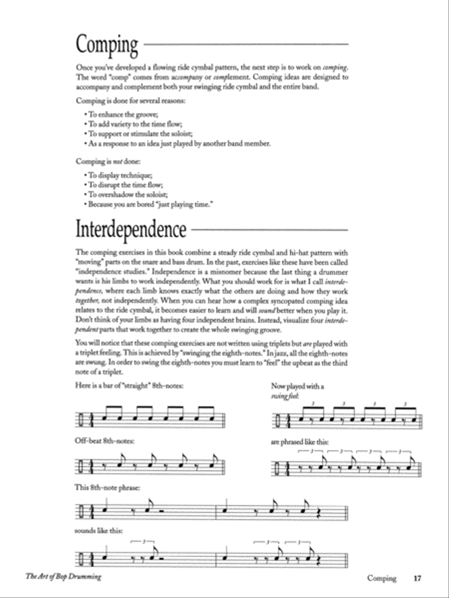 The Art of Bop Drumming Drum Set scores gallery preview page 7