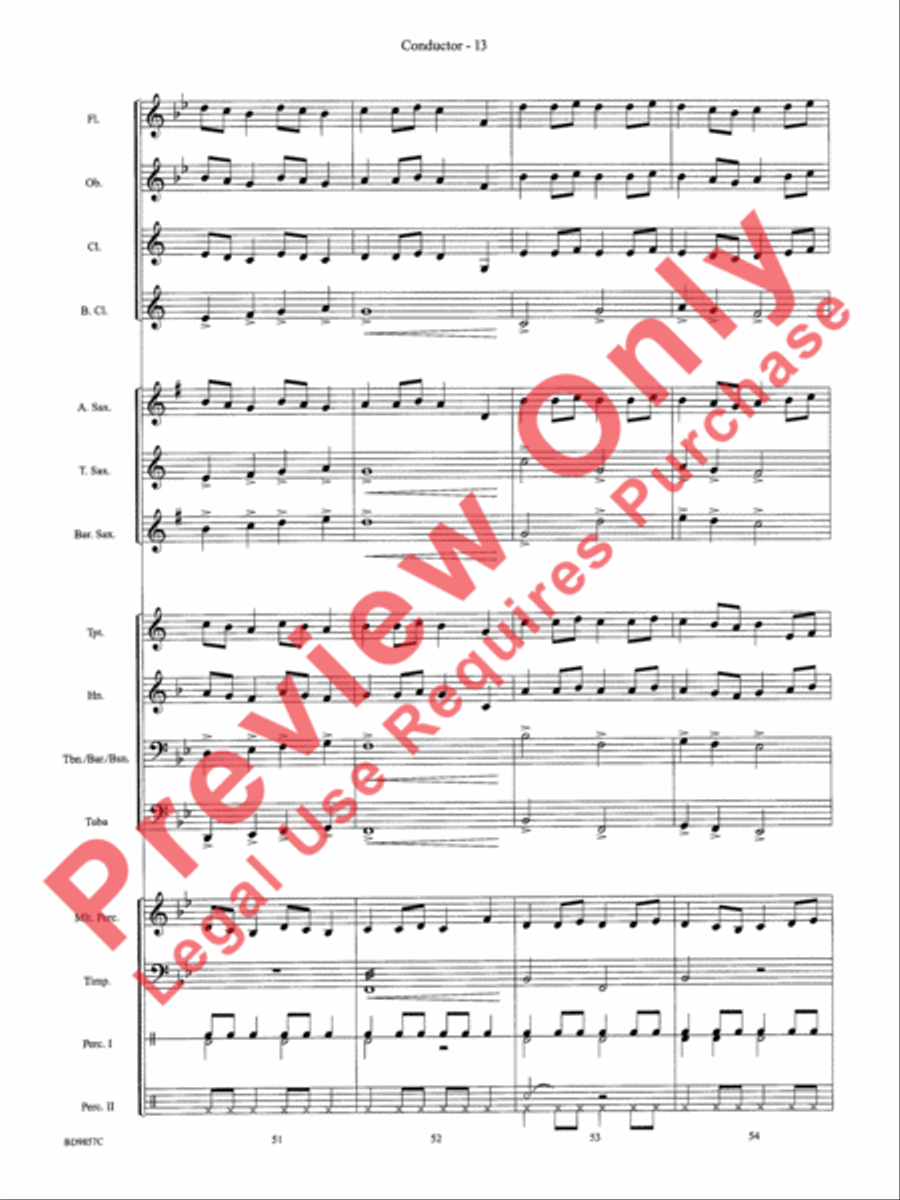 Contredanse Concert Band scores gallery preview page 15