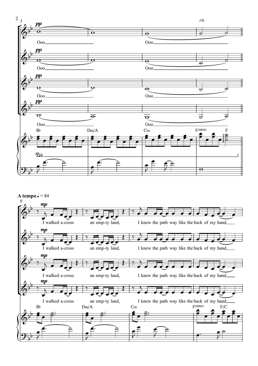 Somewhere Only We Know SSAA scores gallery preview page 2