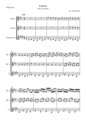Canon - Johann Pachelbel (Wedding/Reduced Version) for Woodwind Trio