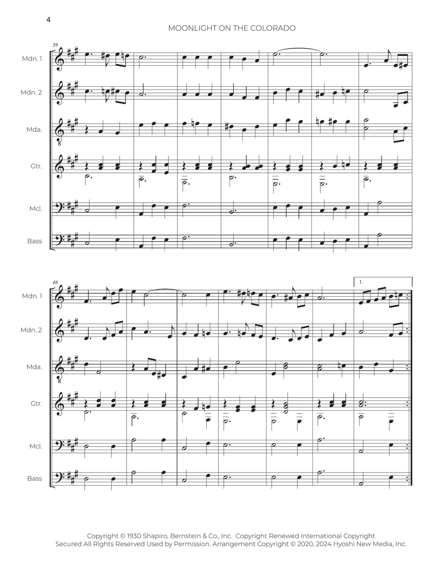 Moonlight On The Colorado Large Ensemble scores gallery preview page 5