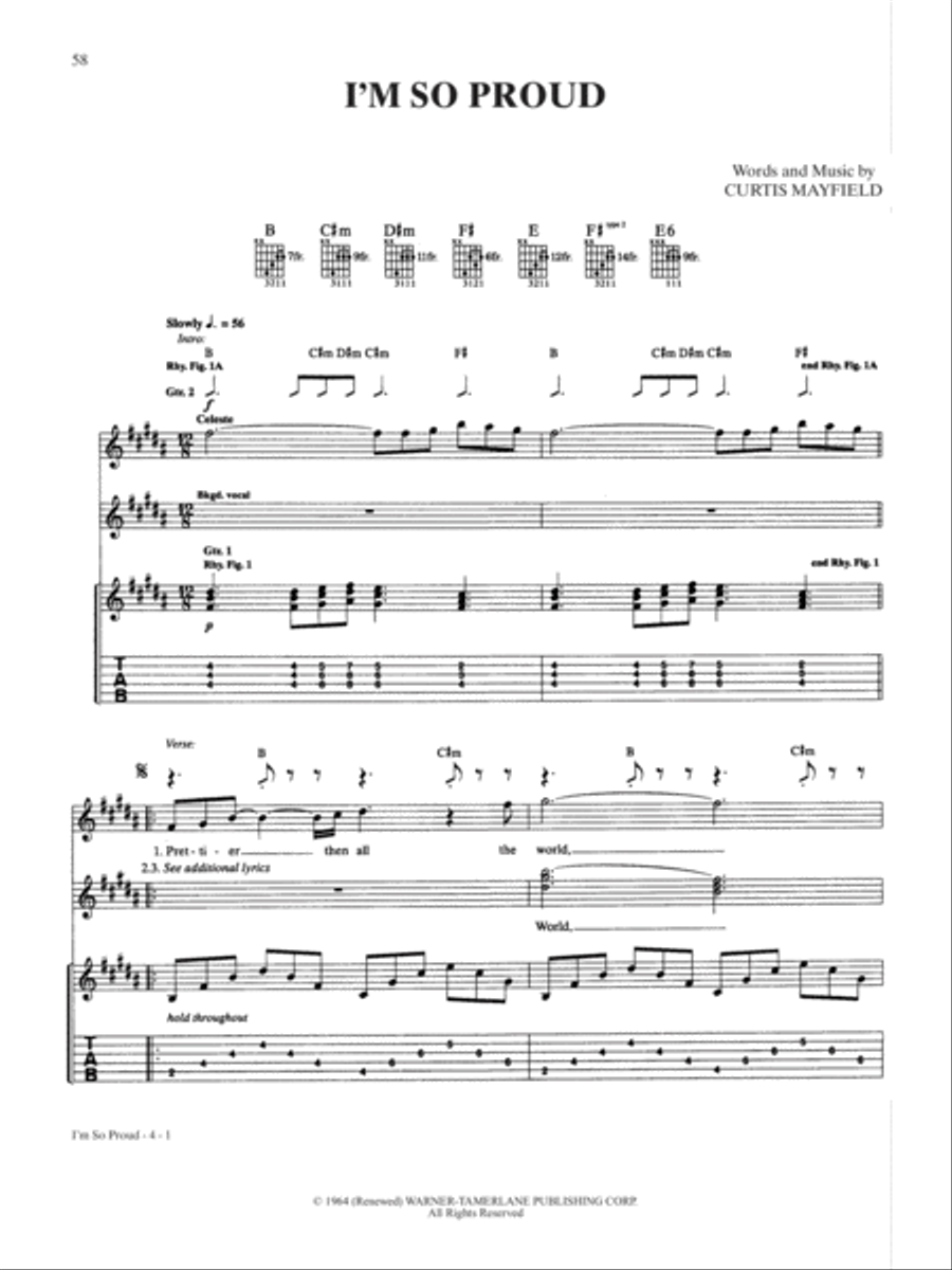 I'm So Proud I'm So Proud Guitar Tablature scores gallery preview page 1