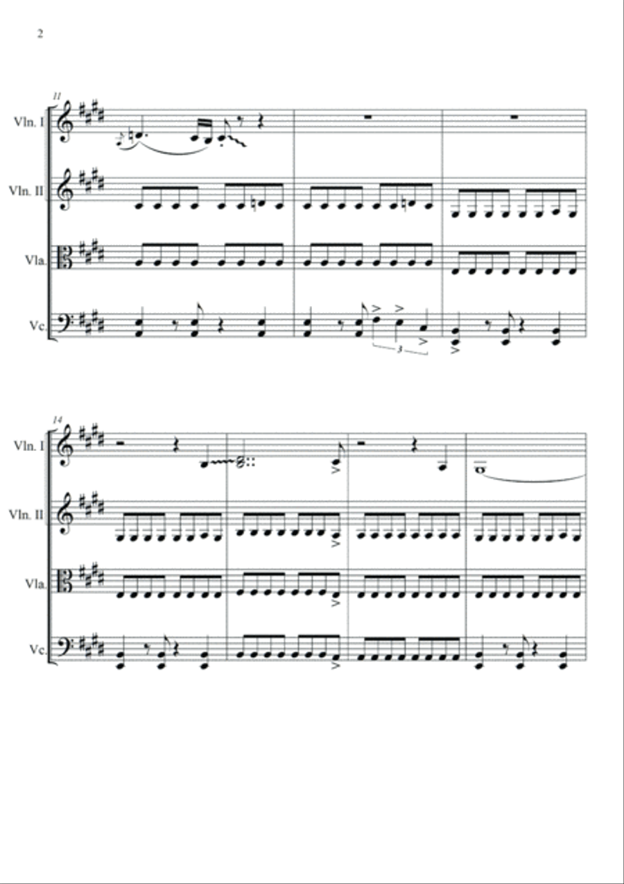 I Want To Break Free String Quartet scores gallery preview page 2