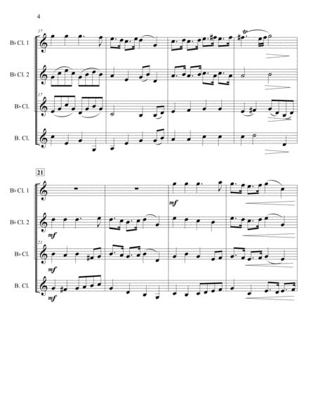Trumpet Tune For Clarinet Quartet image number null