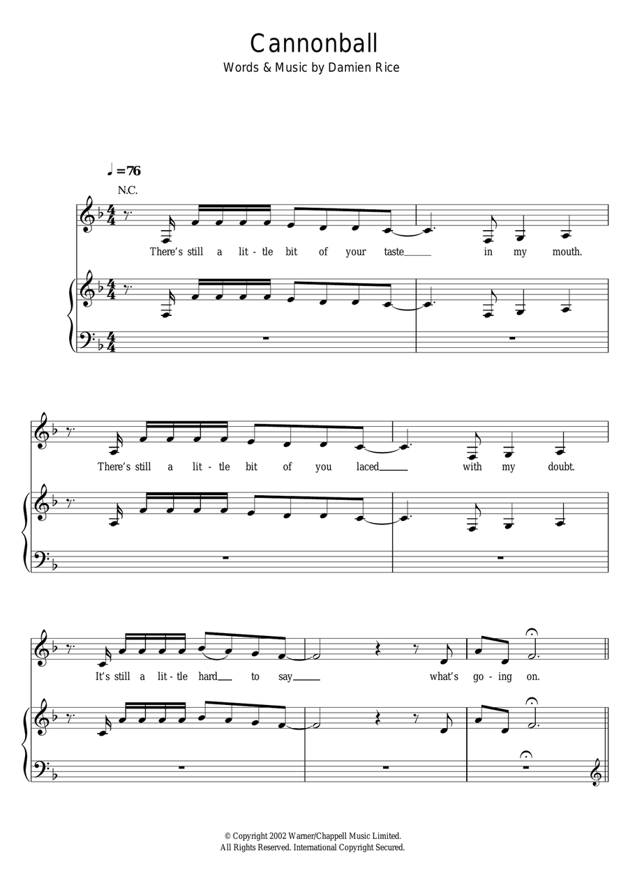 Cannonball Acoustic Guitar scores gallery preview page 1