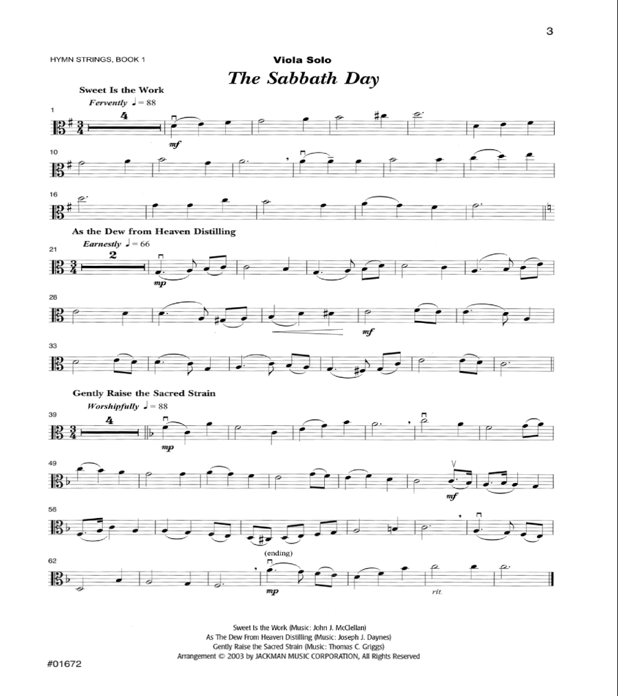 Hymn Strings Book 1 - Viola Viola scores gallery preview page 2