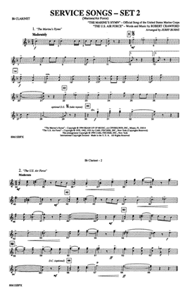 Service Songs - Set 2 (Marines/Air Force): 1st B-flat Clarinet