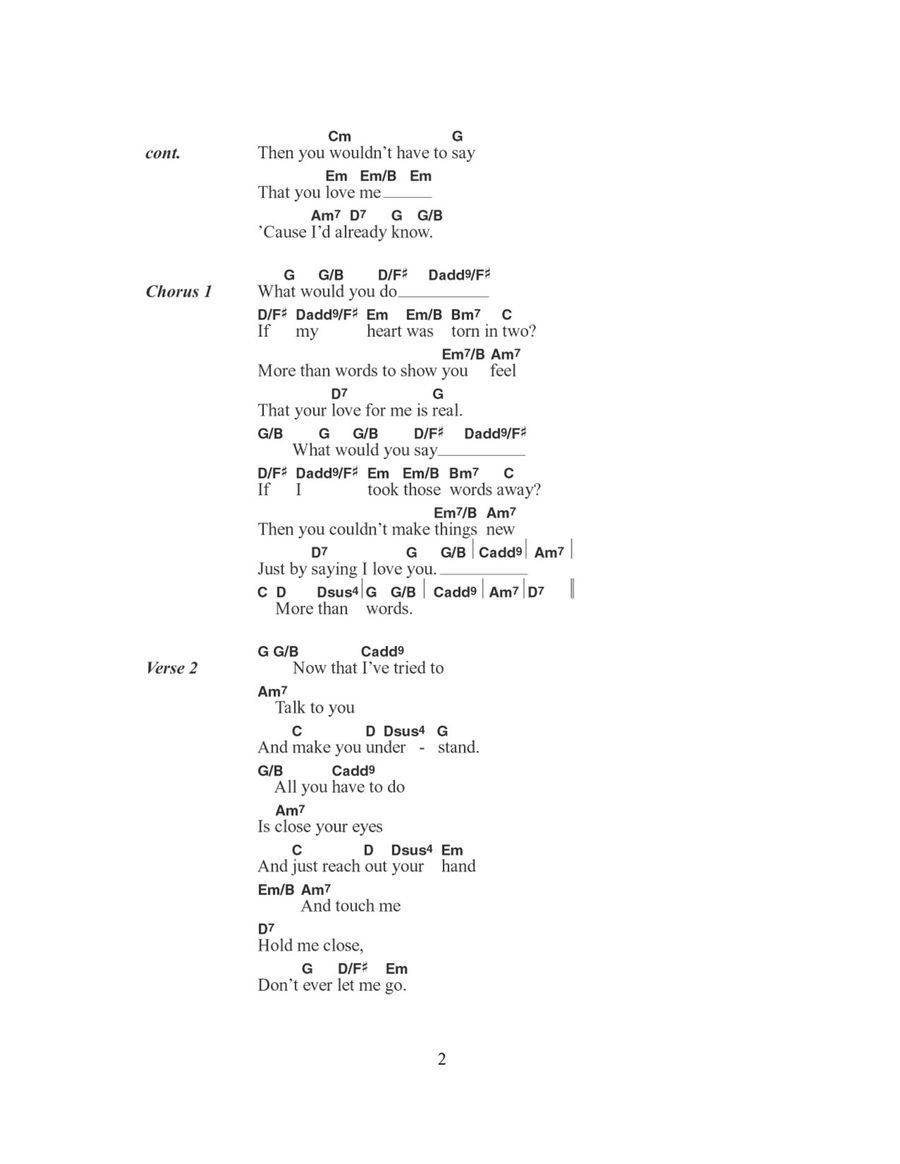 More Than Words More Than Words Electric Guitar scores gallery preview page 2