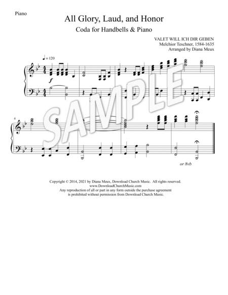 All Glory, Laud, and Honor - Intro and Coda (Piano and Handbells) image number null