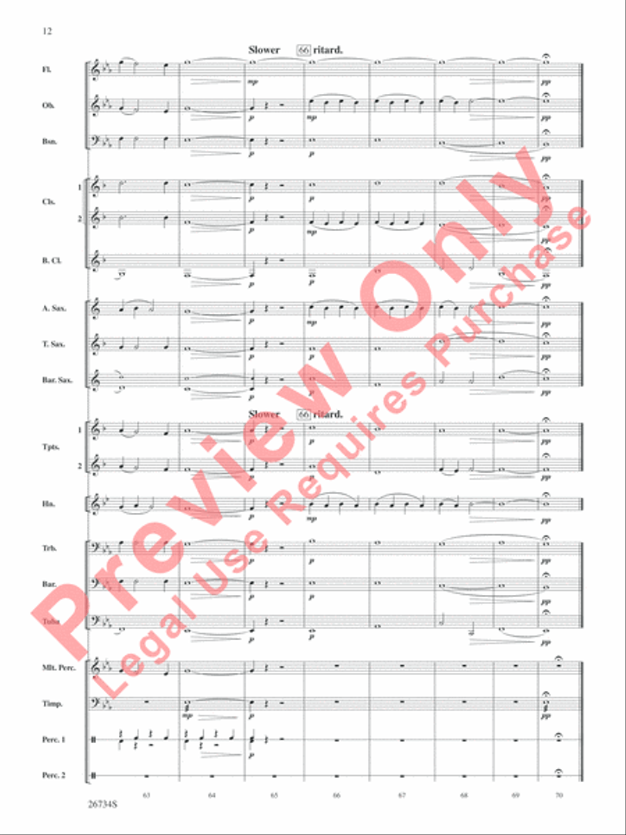 Lady in the Water Concert Band scores gallery preview page 13