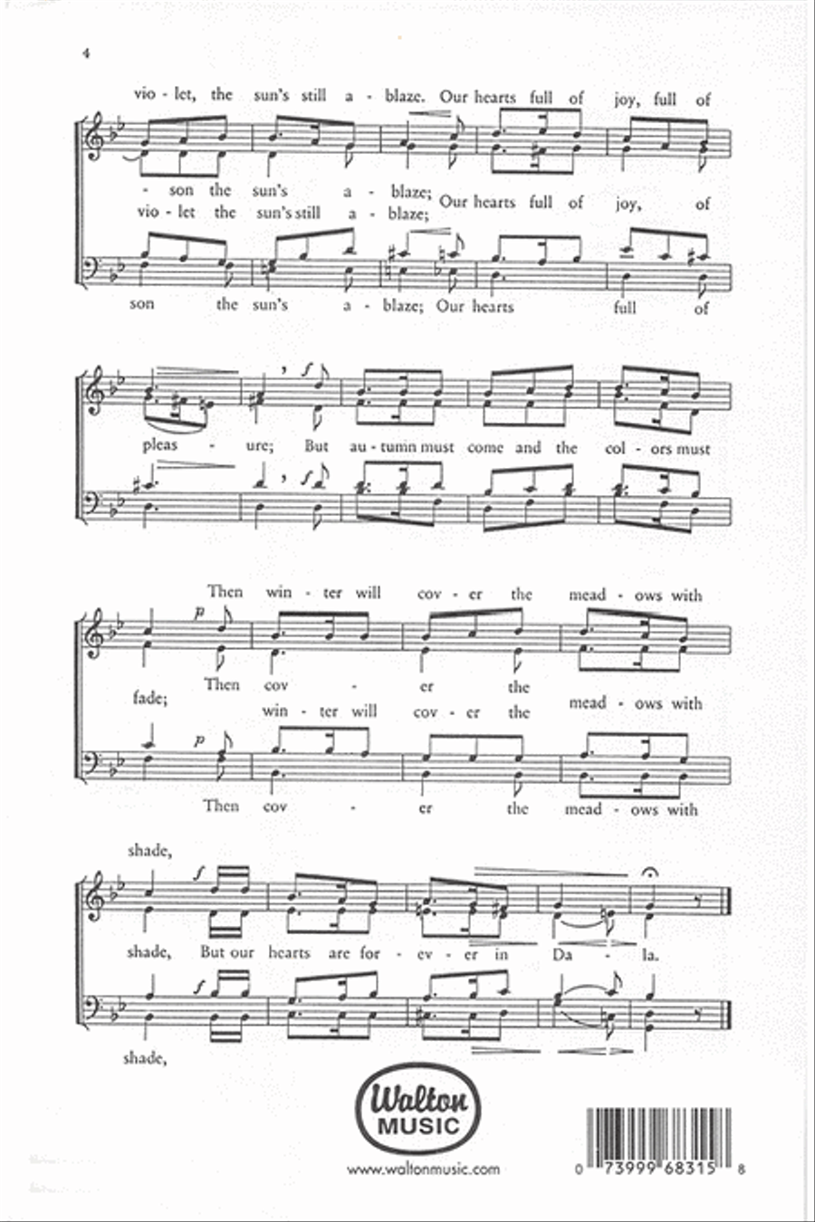 Forever in Dala - SATB Forever in Dala - SATB 4-Part scores gallery preview page 4