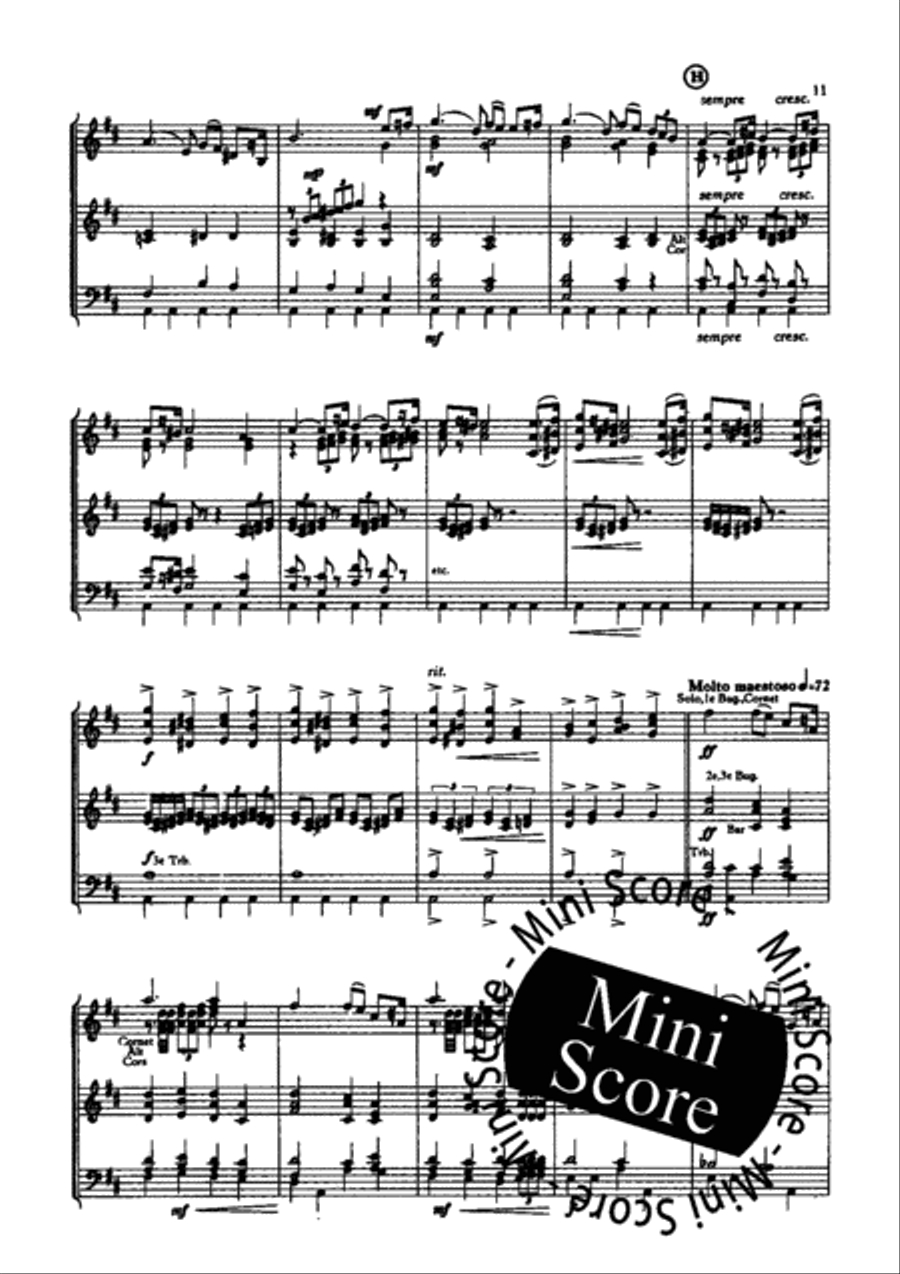 Victory Victory Fanfare Band scores gallery preview page 13