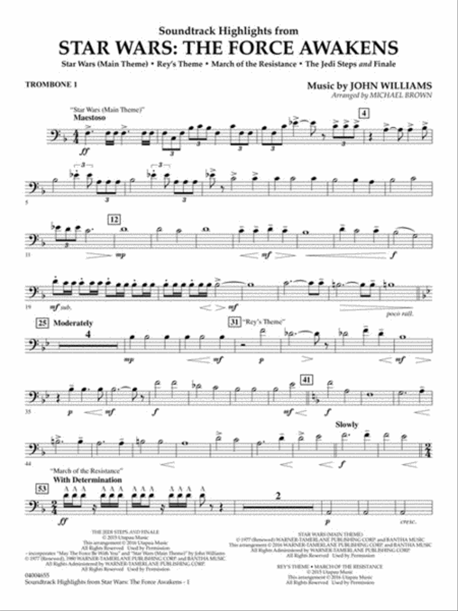 Soundtrack Highlights from Star Wars: The Force Awakens Concert Band scores gallery preview page 8
