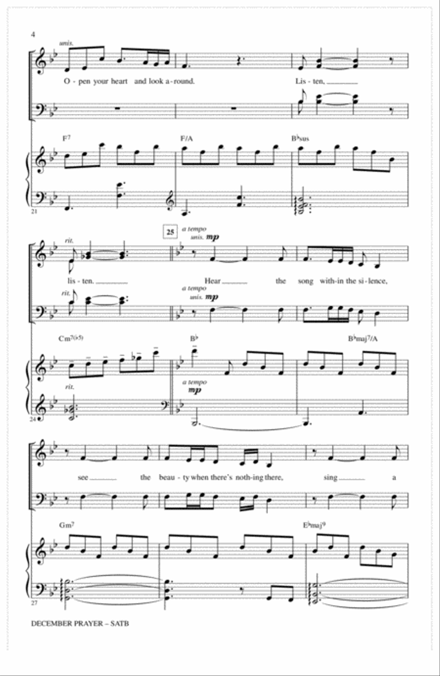 December Prayer 4-Part scores gallery preview page 3