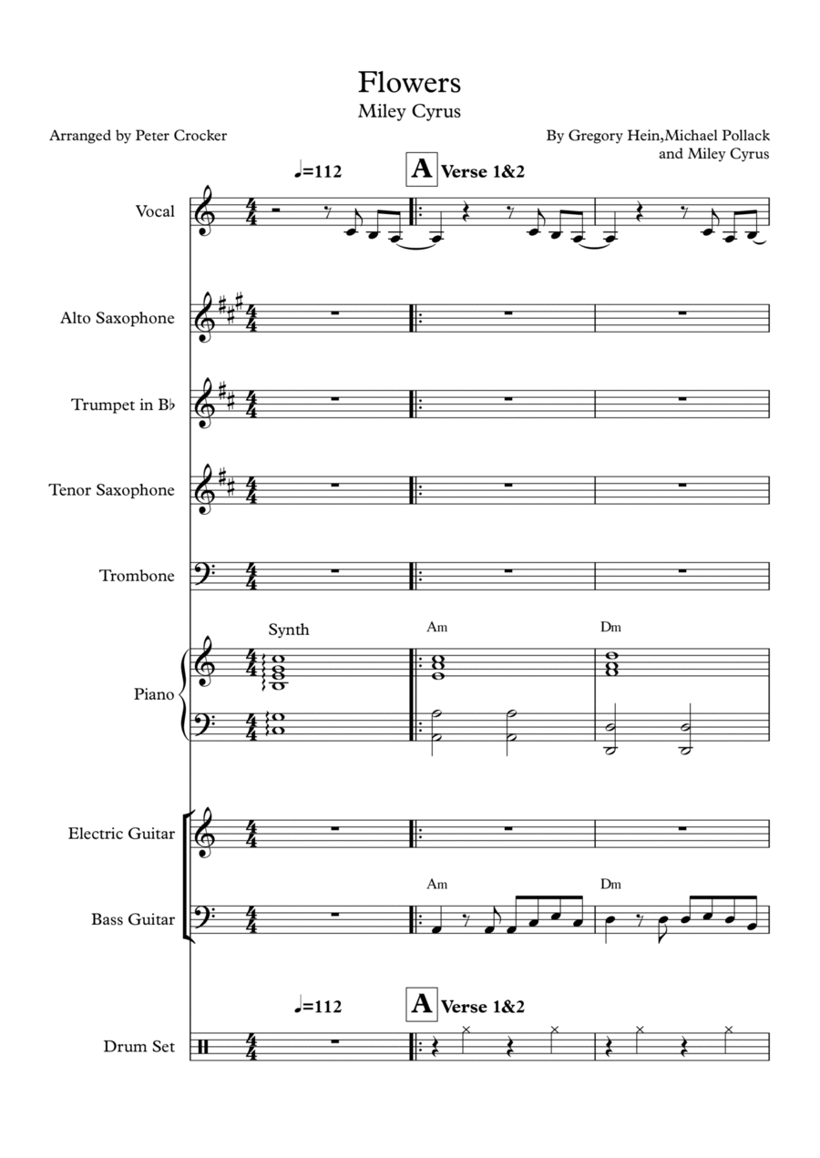 Flowers Flowers Voice scores gallery preview page 1