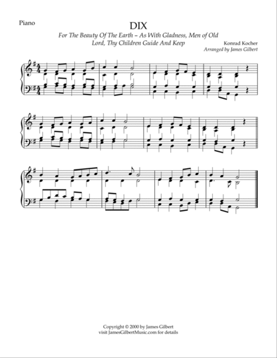 DIX (For The Beauty Of The Earth) Small Ensemble scores gallery preview page 3