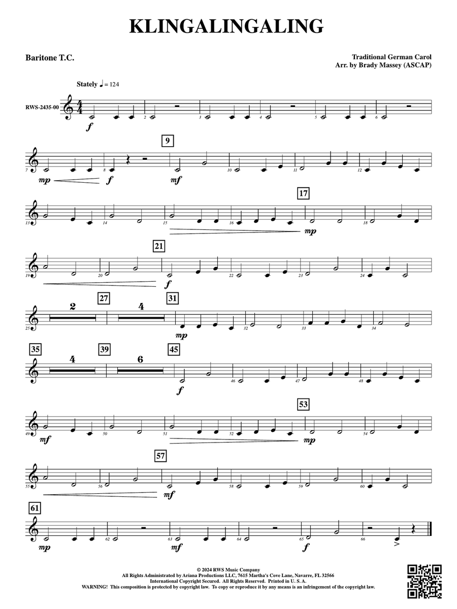 Klingalingaling: Baritone T.C. Baritone Horn TC scores gallery preview page 1