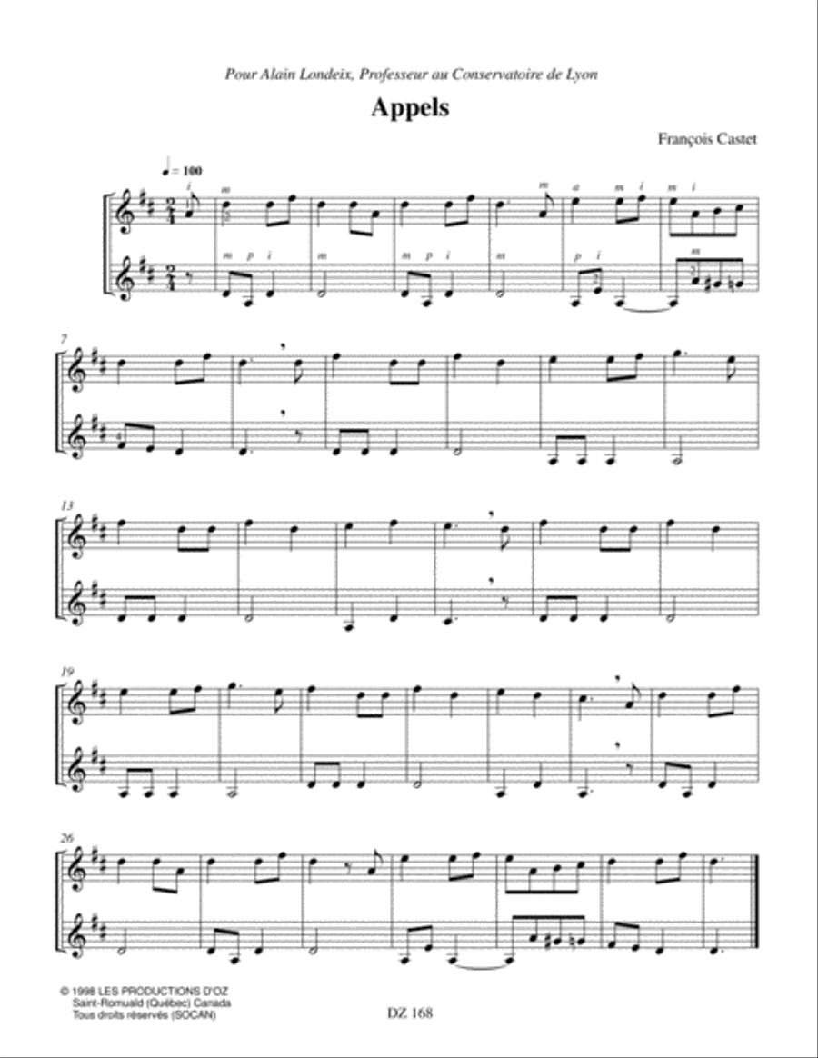 Nos premiers duos, vol. 1 Classical Guitar scores gallery preview page 3