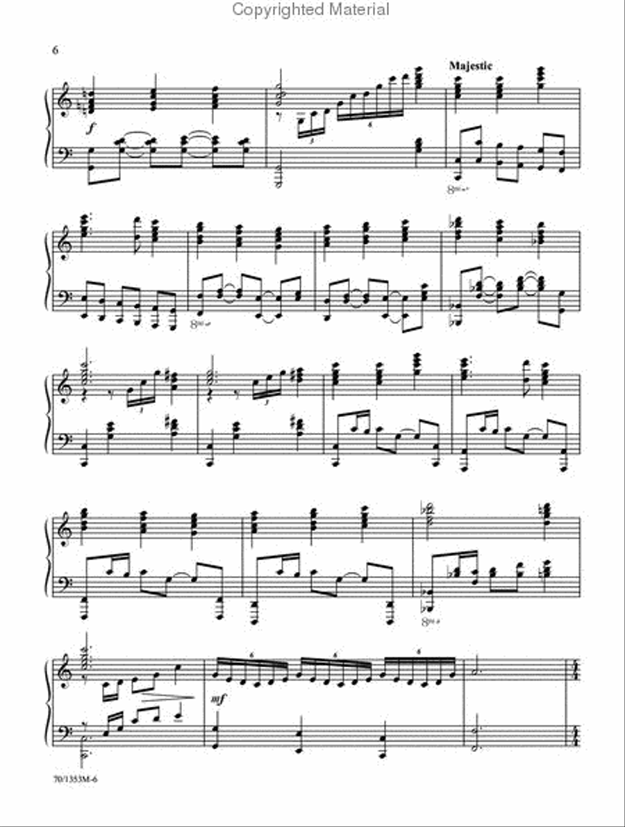 Praise to the Lord, the Almighty Piano Solo scores gallery preview page 6