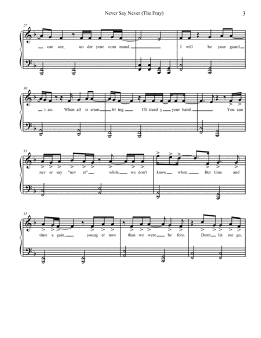 Never Say Never Small Ensemble scores gallery preview page 3