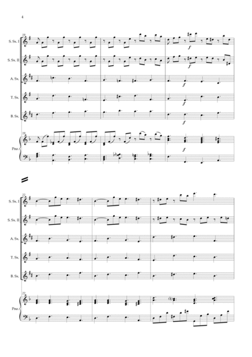 Lacrimosa (Saxophone Quintet) Piano image number null