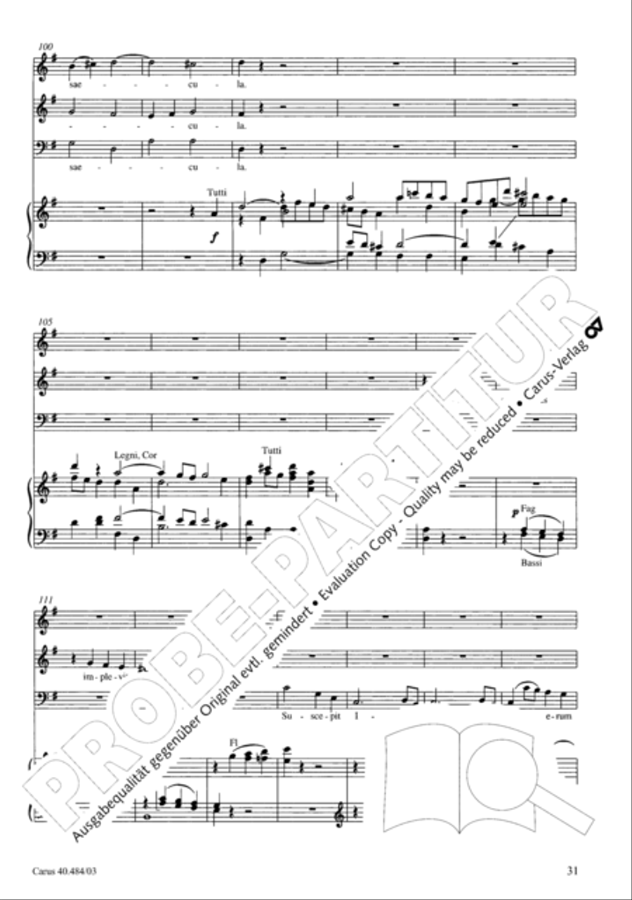 Magnificat in D ATB scores gallery preview page 32