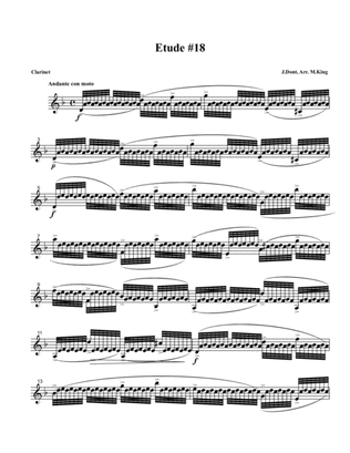 Clarinet Etude #18, Arr. Marten King