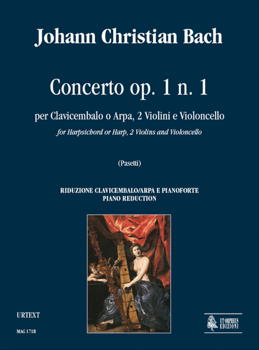 Concerto Op. 1 No. 1 for Harpsichord or Harp, 2 Violins and Violoncello Harp scores gallery preview page 1