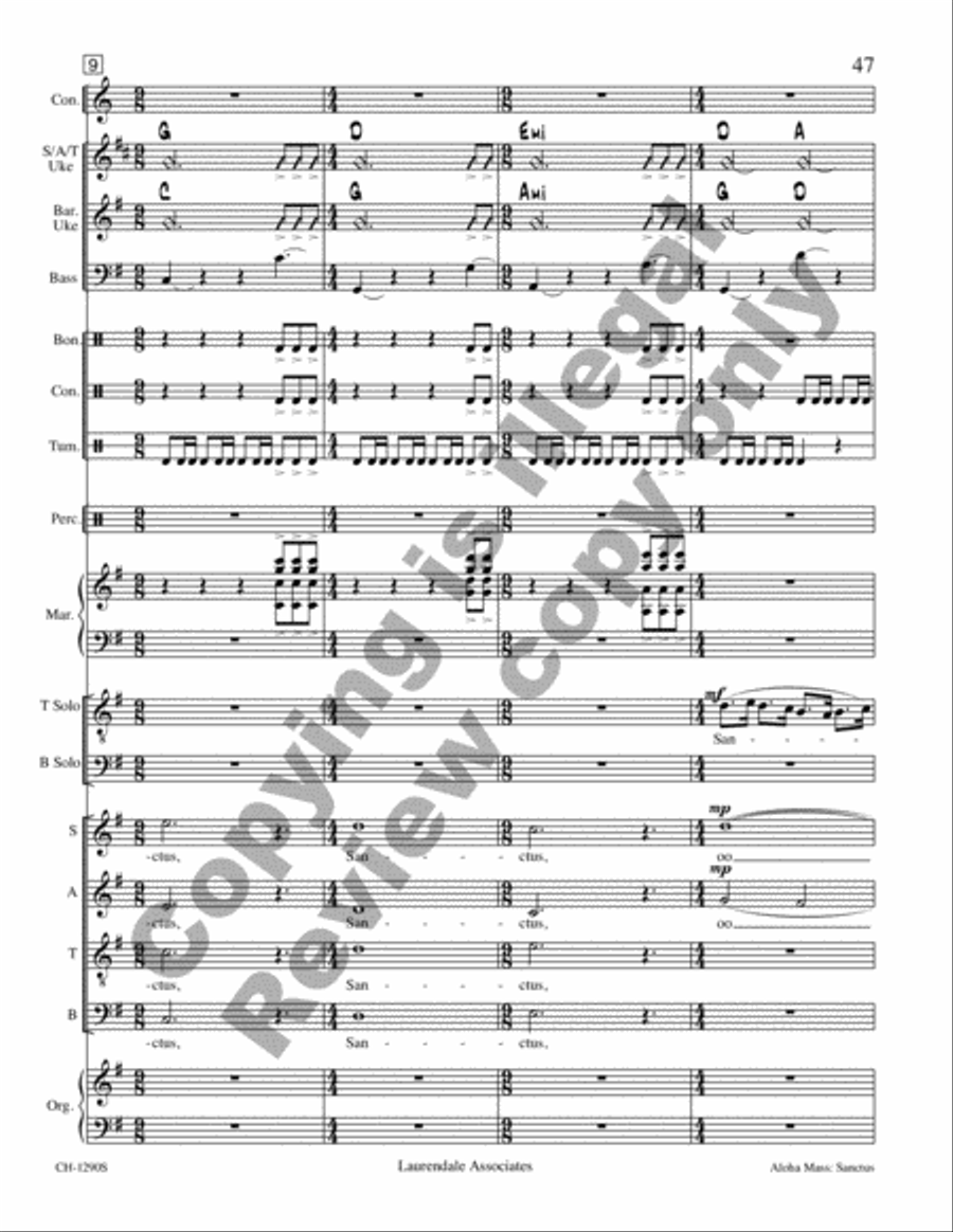 Aloha Mass (Full Score) Choir scores gallery preview page 11