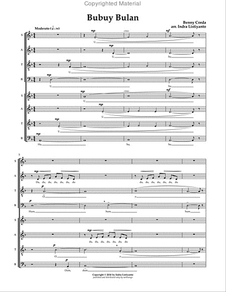 bubuy bulan 4-Part scores gallery preview page 2