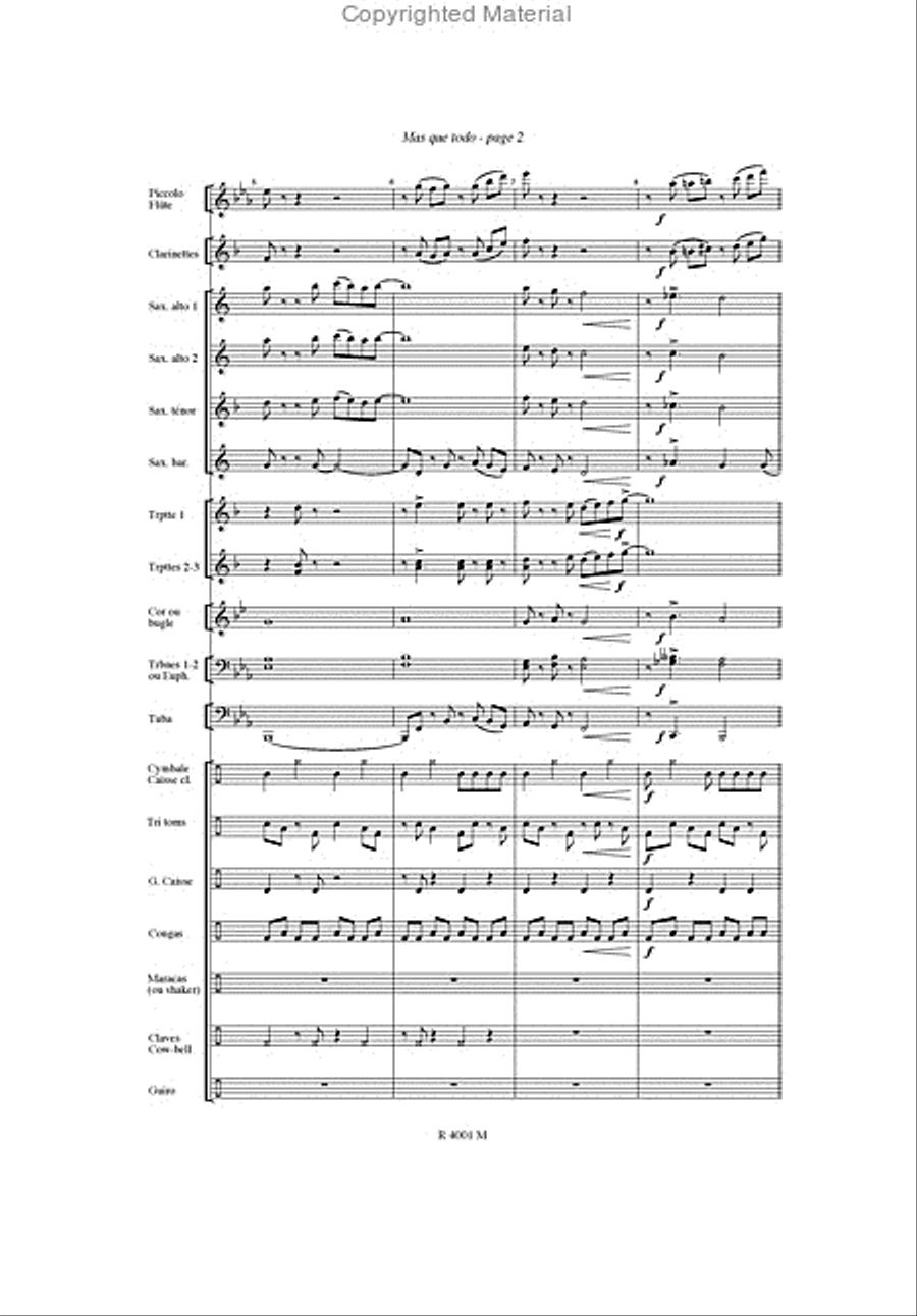 Mas Que Todo Mas Que Todo Concert Band scores gallery preview page 3