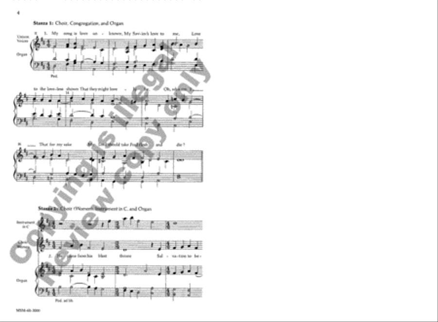 My Song Is Love Unknown 4-Part scores gallery preview page 4