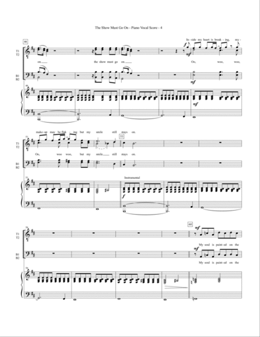 The Show Must Go On Jazz Ensemble scores gallery preview page 4
