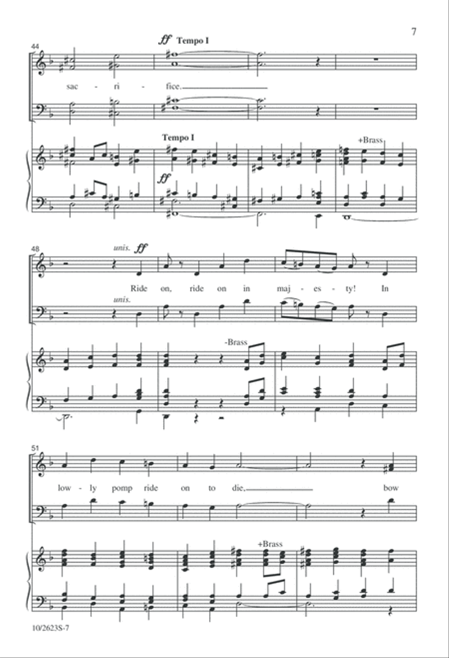 Ride on, Ride on in Majesty 4-Part scores gallery preview page 7