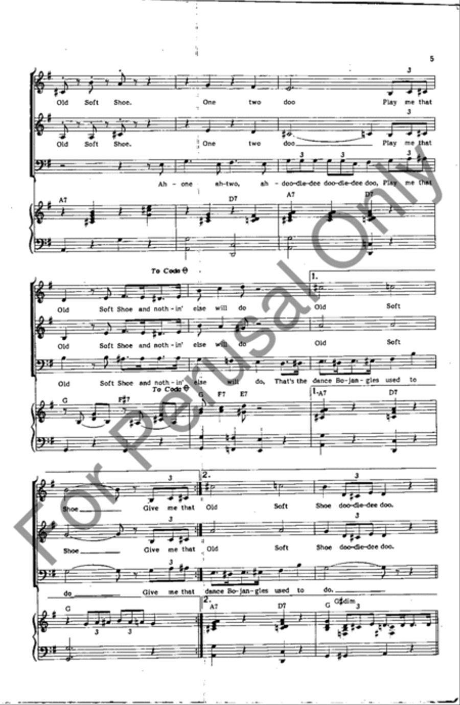Soft Shoe Song 3-Part scores gallery preview page 5