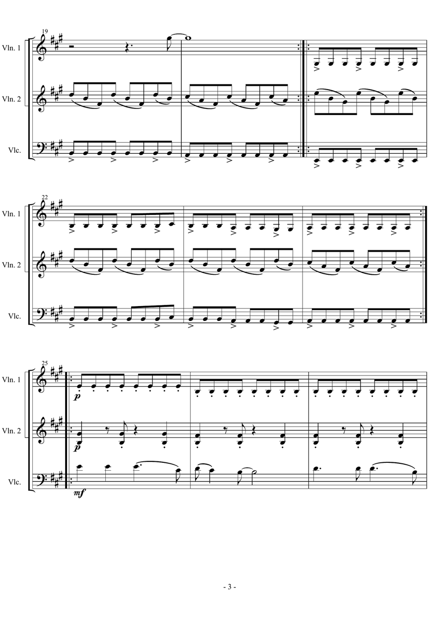 Clocks String Trio scores gallery preview page 3