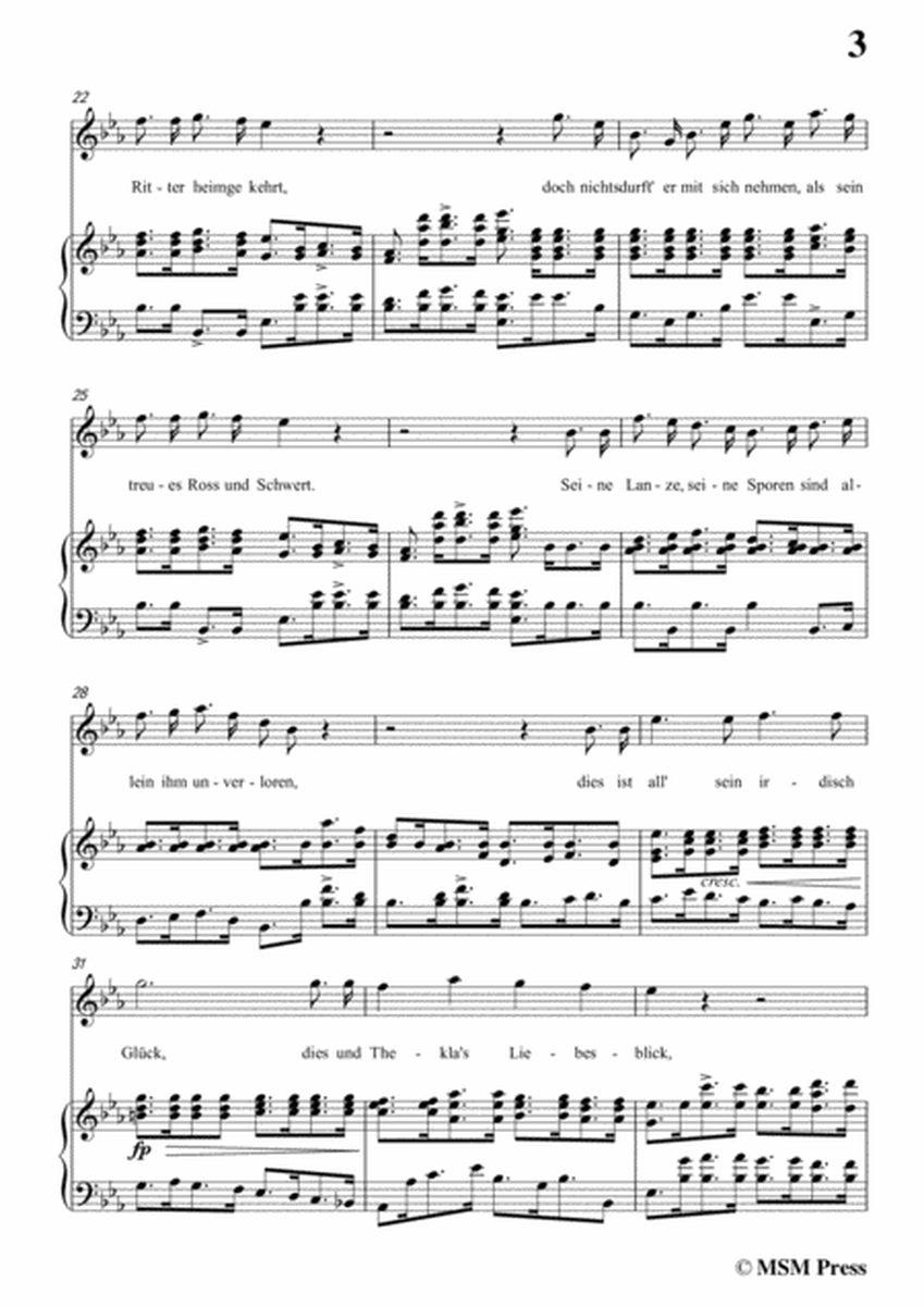 Schubert-Romanze des Richard Löwenherz,Op.86(D.907),in e flat minor,for Voice&Piano image number null