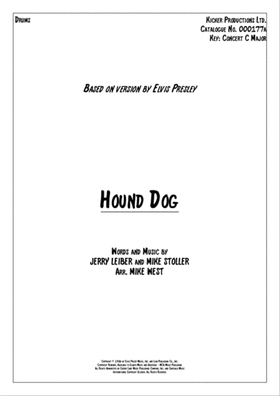 Hound Dog Hound Dog Small Ensemble scores gallery preview page 1