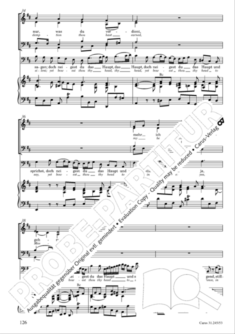 St. John Passion (Johannes-Passion) 4-Part scores gallery preview page 127