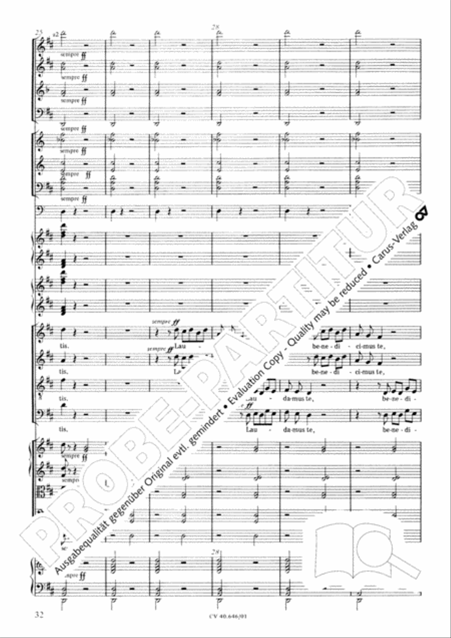 Mass in A Major (2 versions) STB scores gallery preview page 43