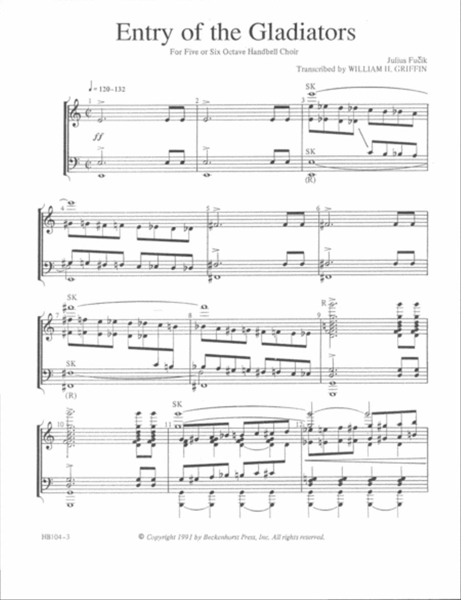 Entry of the Gladiators Handbell Choir scores gallery preview page 3