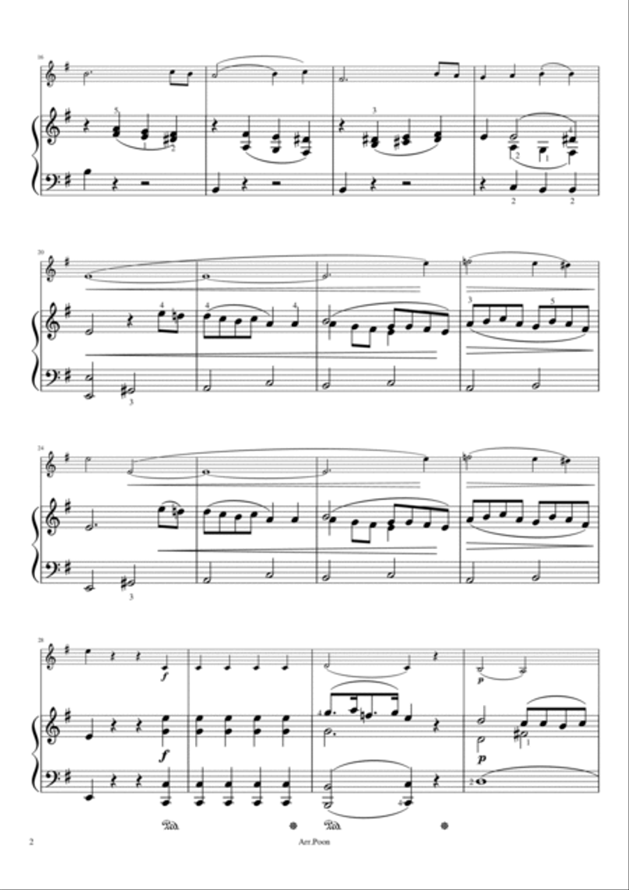 Mozart - Violin Sonata in E minor - K.304/300 - Violin Sonata No.21 Original Compelet With Fingered Mozart - Violin Sonata in E minor - K.304/300 - Violin Sonata No.21 Original Compelet With Fingered Violin Solo scores gallery preview page 2