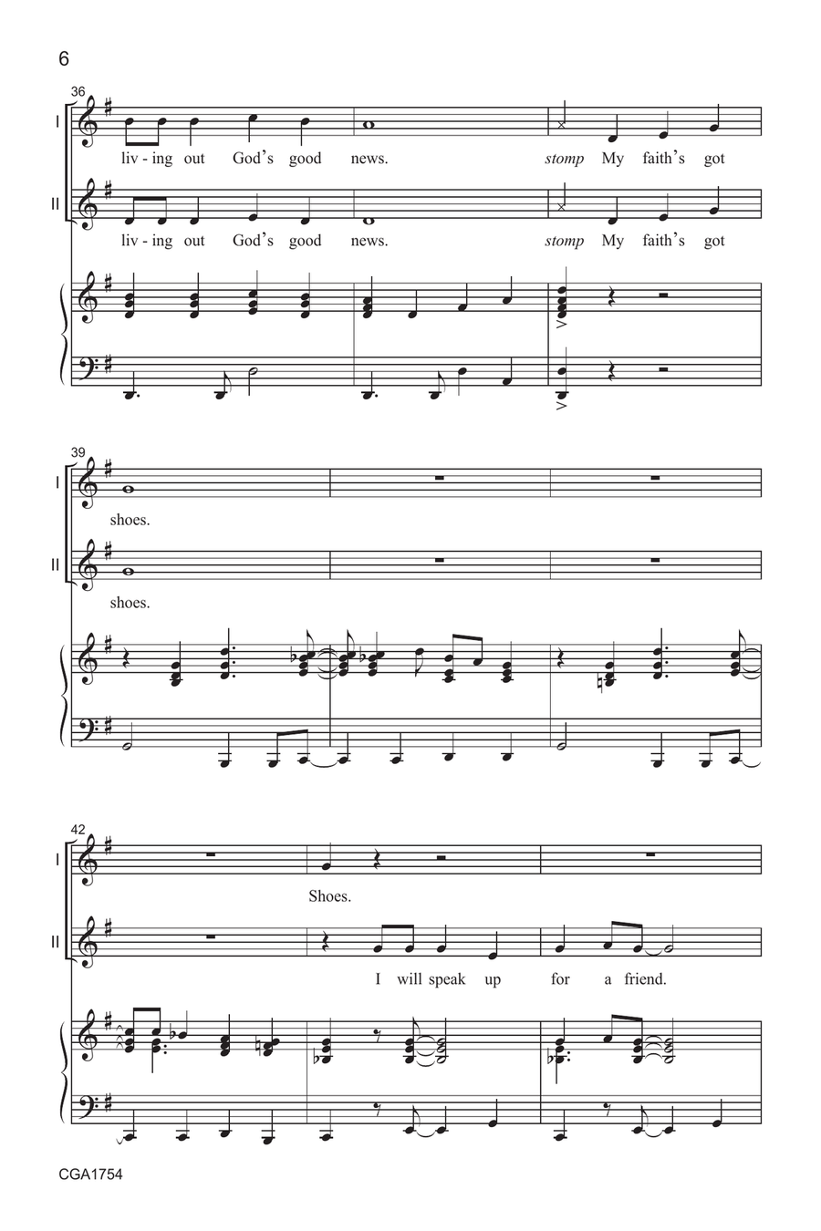 My Faith's Got Shoes My Faith's Got Shoes 2-Part scores gallery preview page 6
