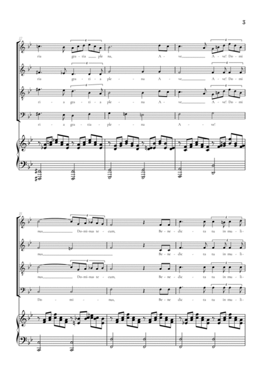 Schubert Ave Maria • SATB choir sheet music with piano accompaniment image number null
