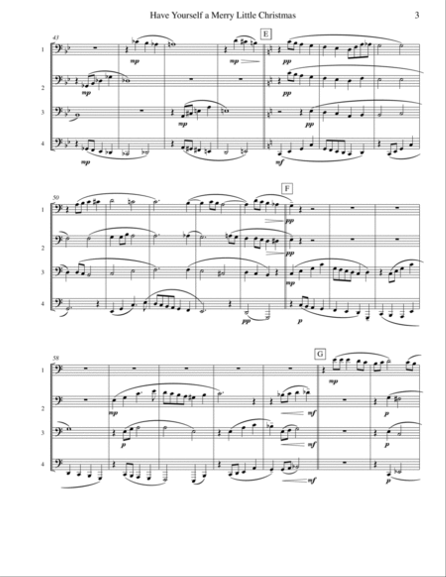 Have Yourself A Merry Little Christmas from MEET ME IN ST. LOUIS Brass Quartet scores gallery preview page 3