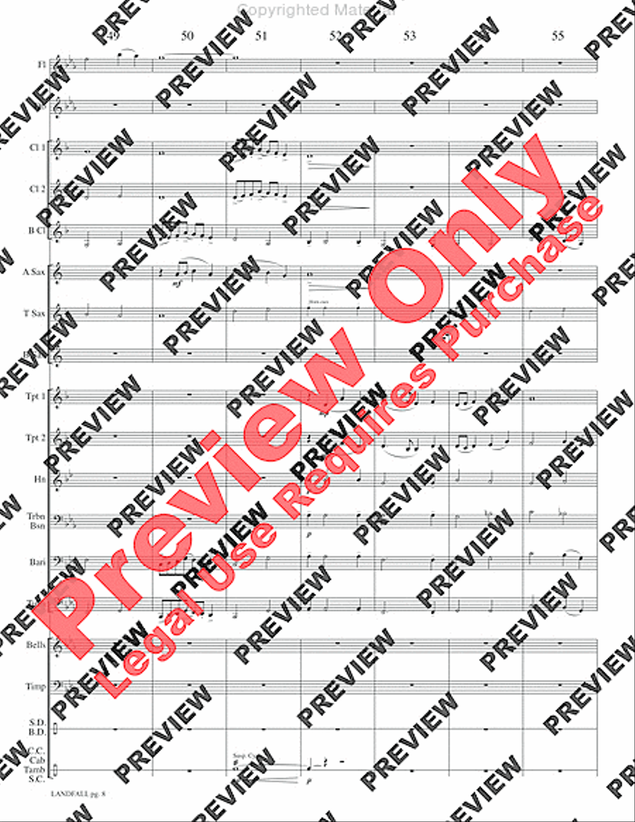 Landfall Concert Band scores gallery preview page 11