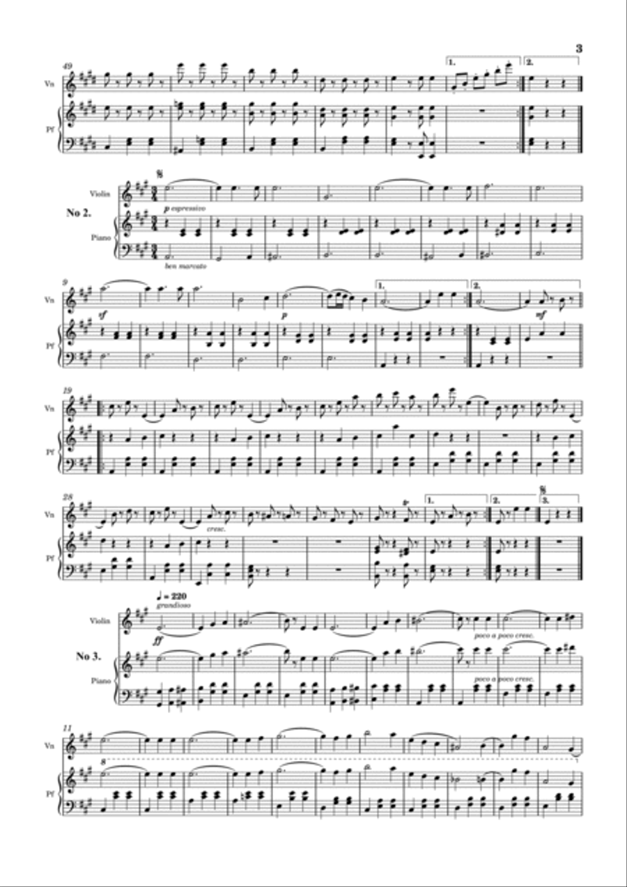 Immer oder Nimmer Walzer Violin Solo scores gallery preview page 3