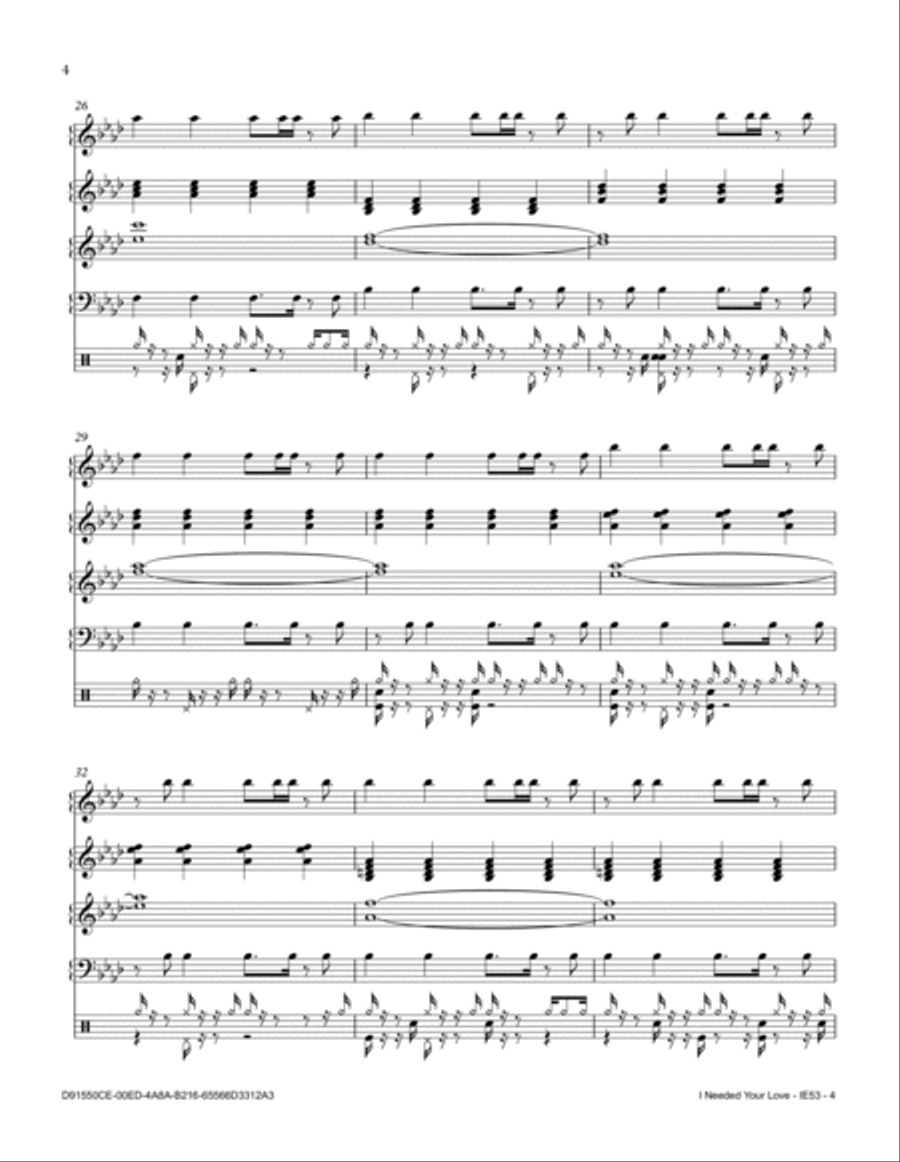 I Needed Your Love I Needed Your Love Small Ensemble scores gallery preview page 4