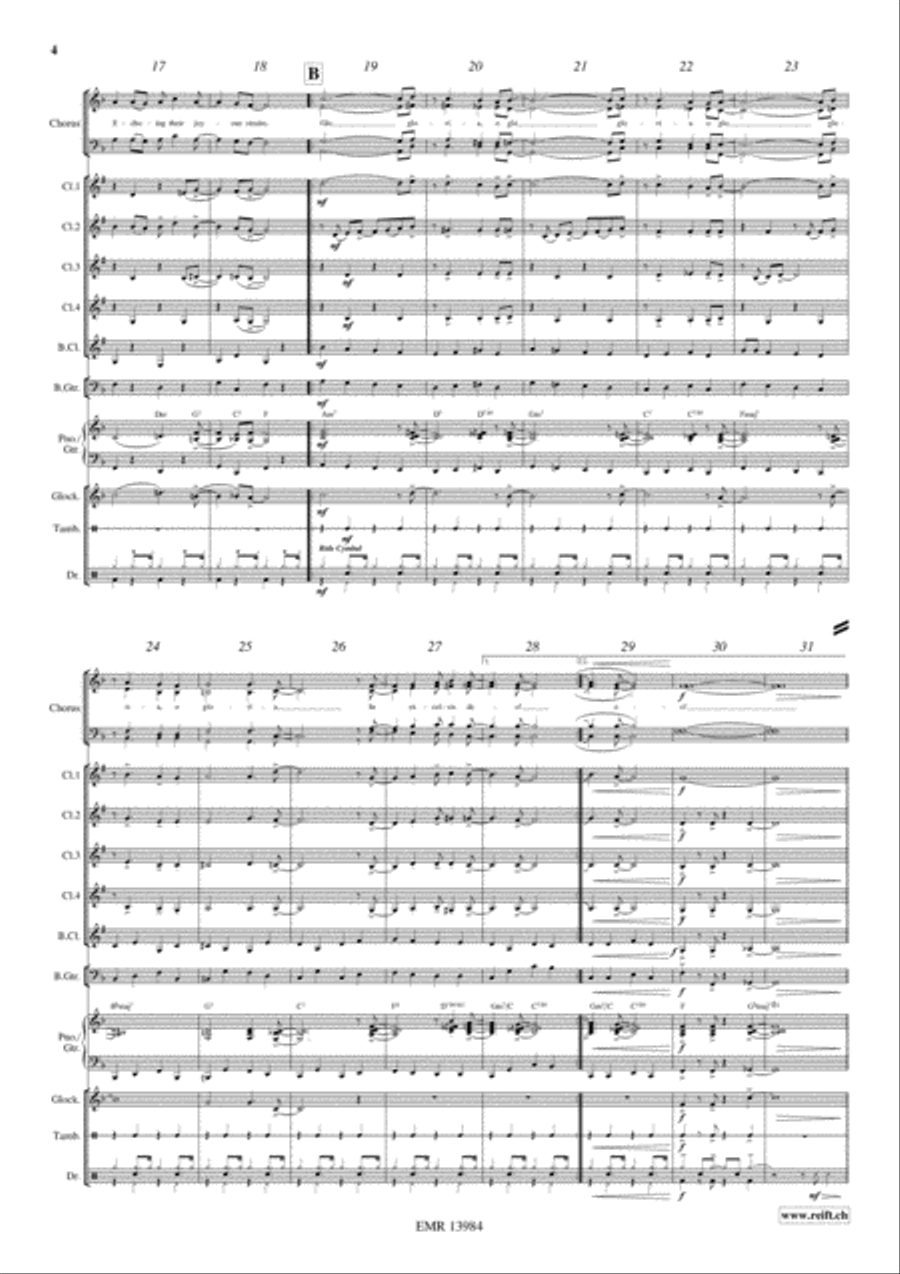 Christmas Glory Clarinet Quintet scores gallery preview page 5