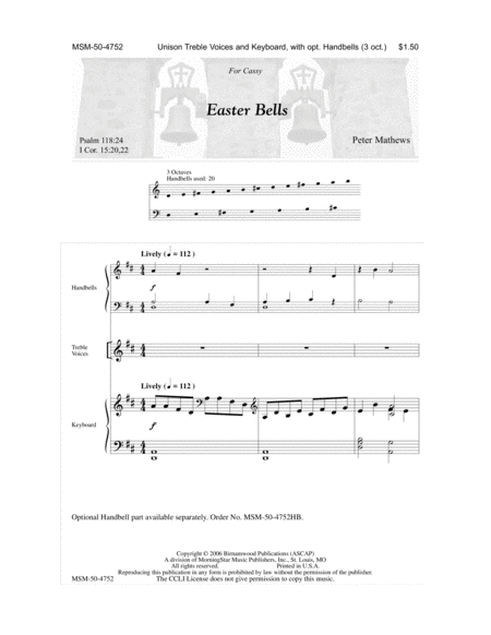 Easter Bells (Choral Score) image number null